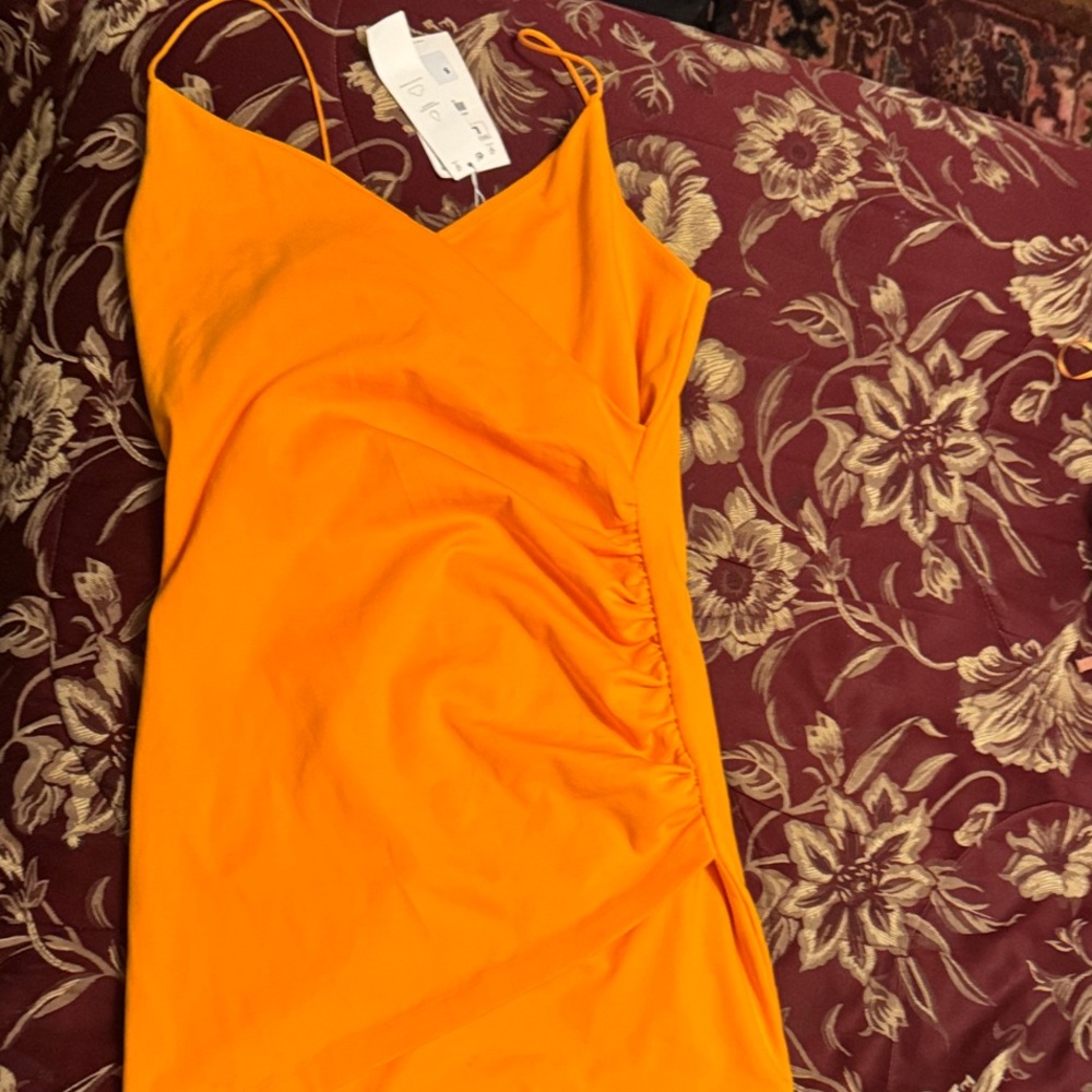 Zara Bright Orange Strappy Dress